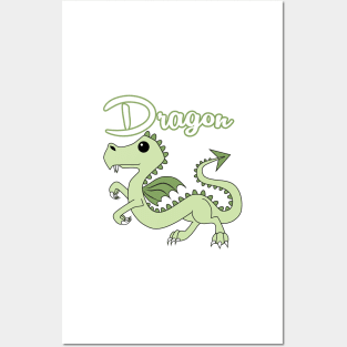 Dragon With Title Posters and Art